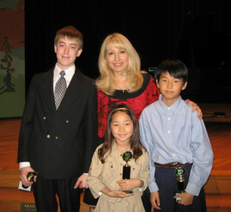 Ludmila teaching piano